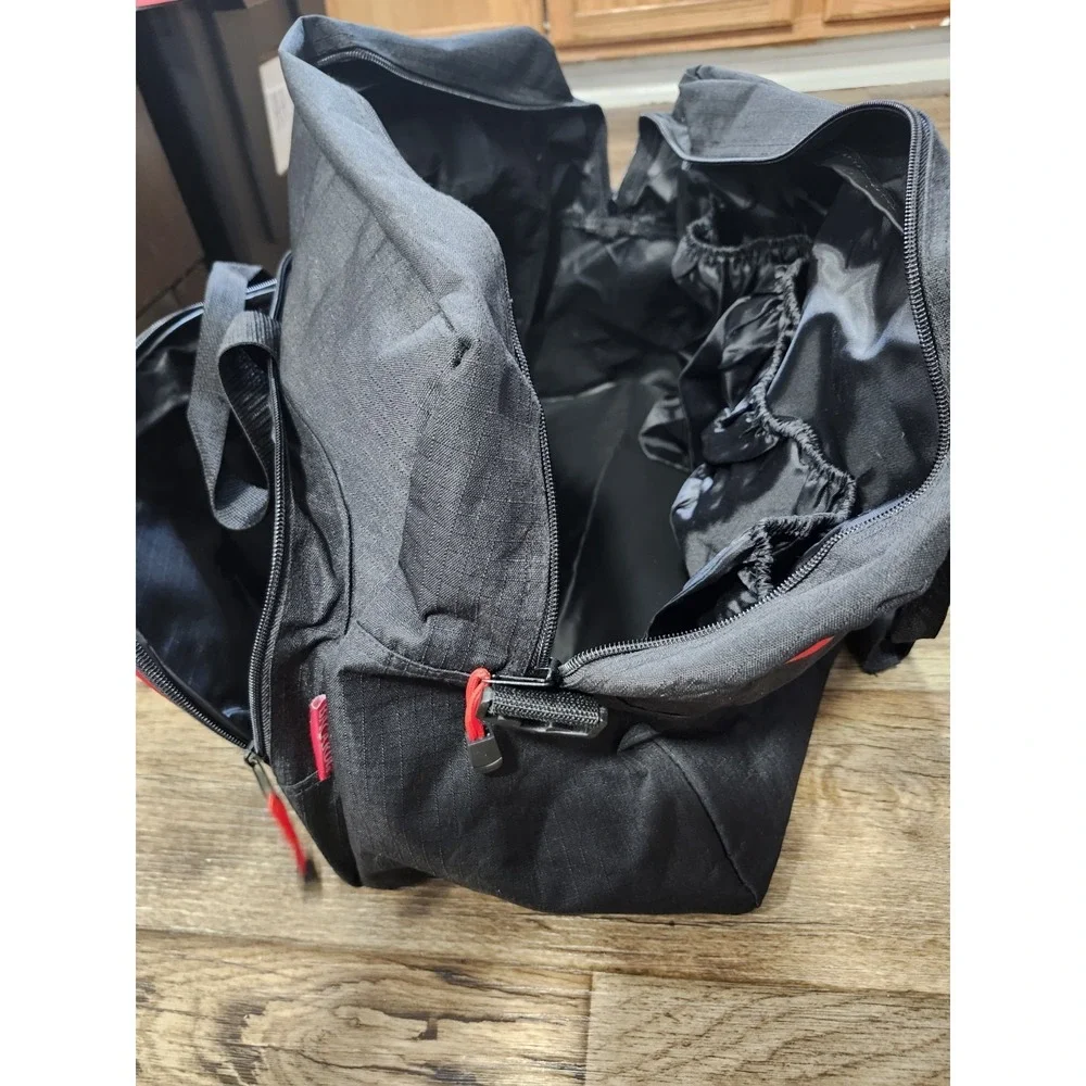 Baccardi Rum Travel Duffle Bag Black Red Ripstop 18 x 14 x 9 Promotional Promo